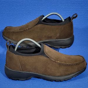 New Lands End Brown Suede Slip-On MOC Loafer - Women's 9.5B